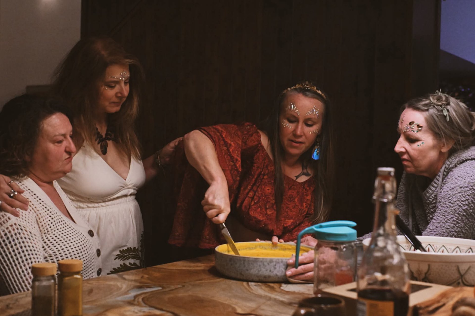 Sisters preparing the sacred feast together