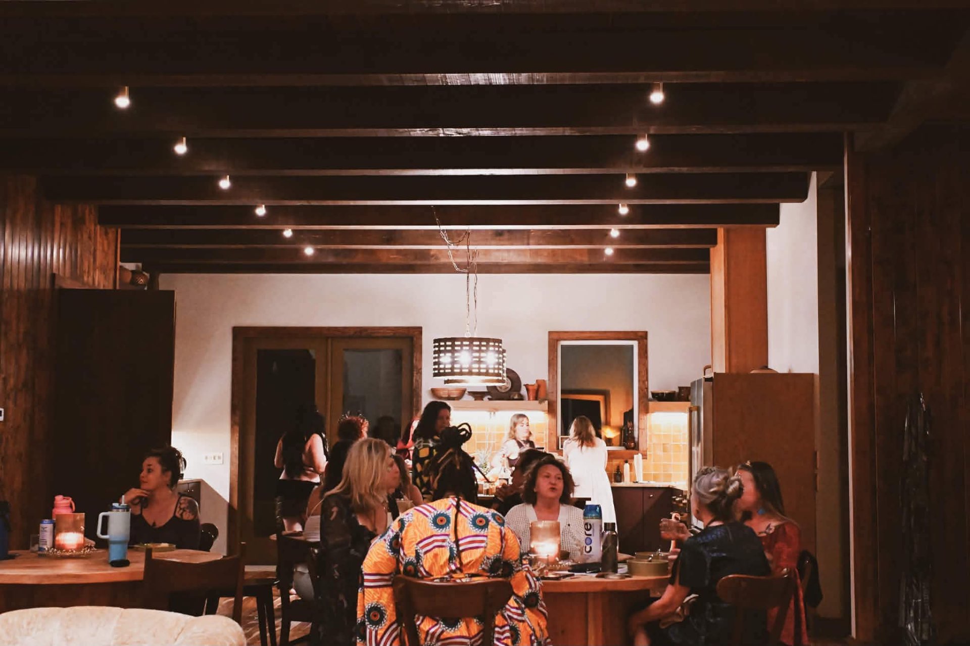 Evening gathering around the table